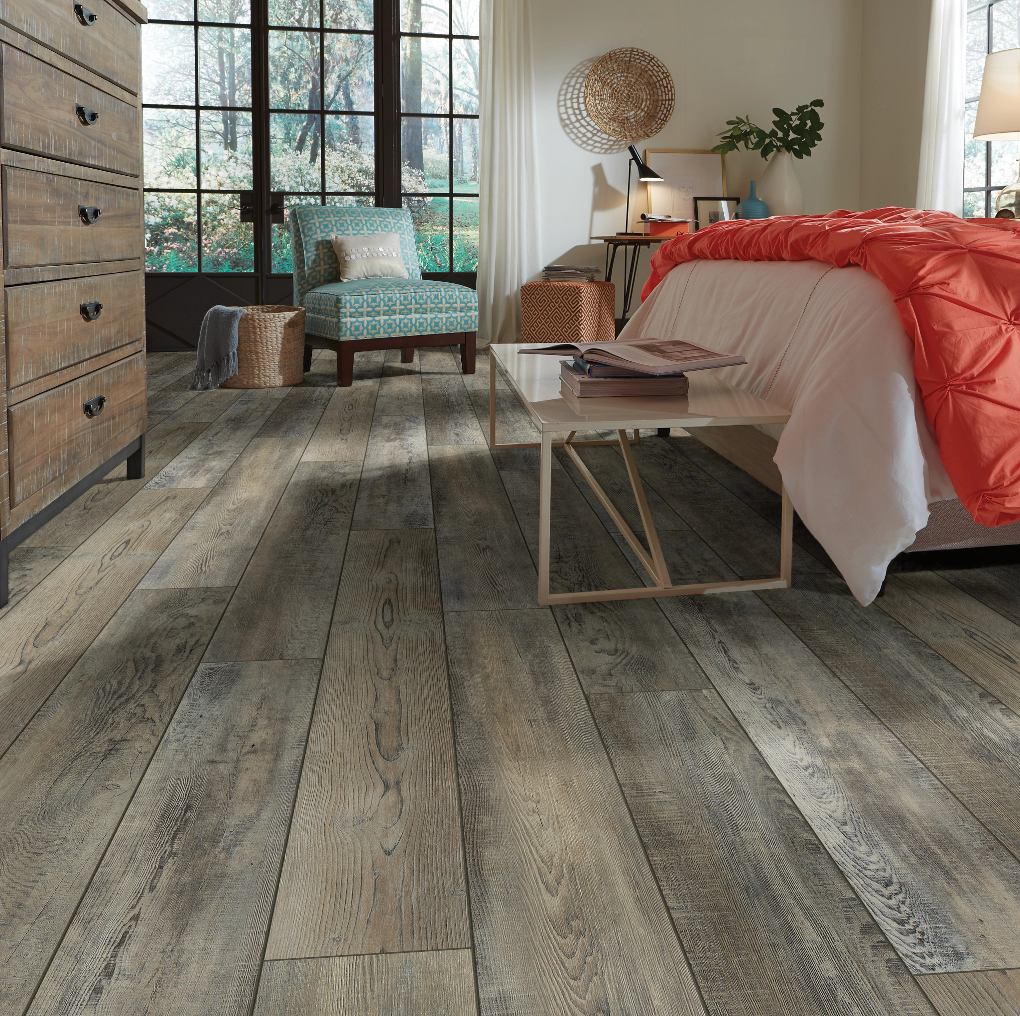bedroom rustic looking hardwood vinyl